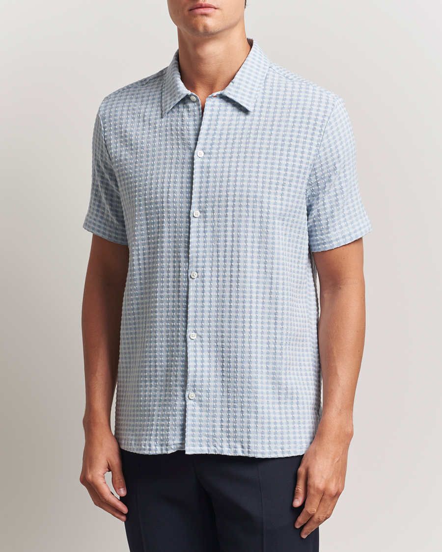 Herr | Skjortor | Samsøe Samsøe | Avan Structured Short Sleeve Shirt Gray Dawn
