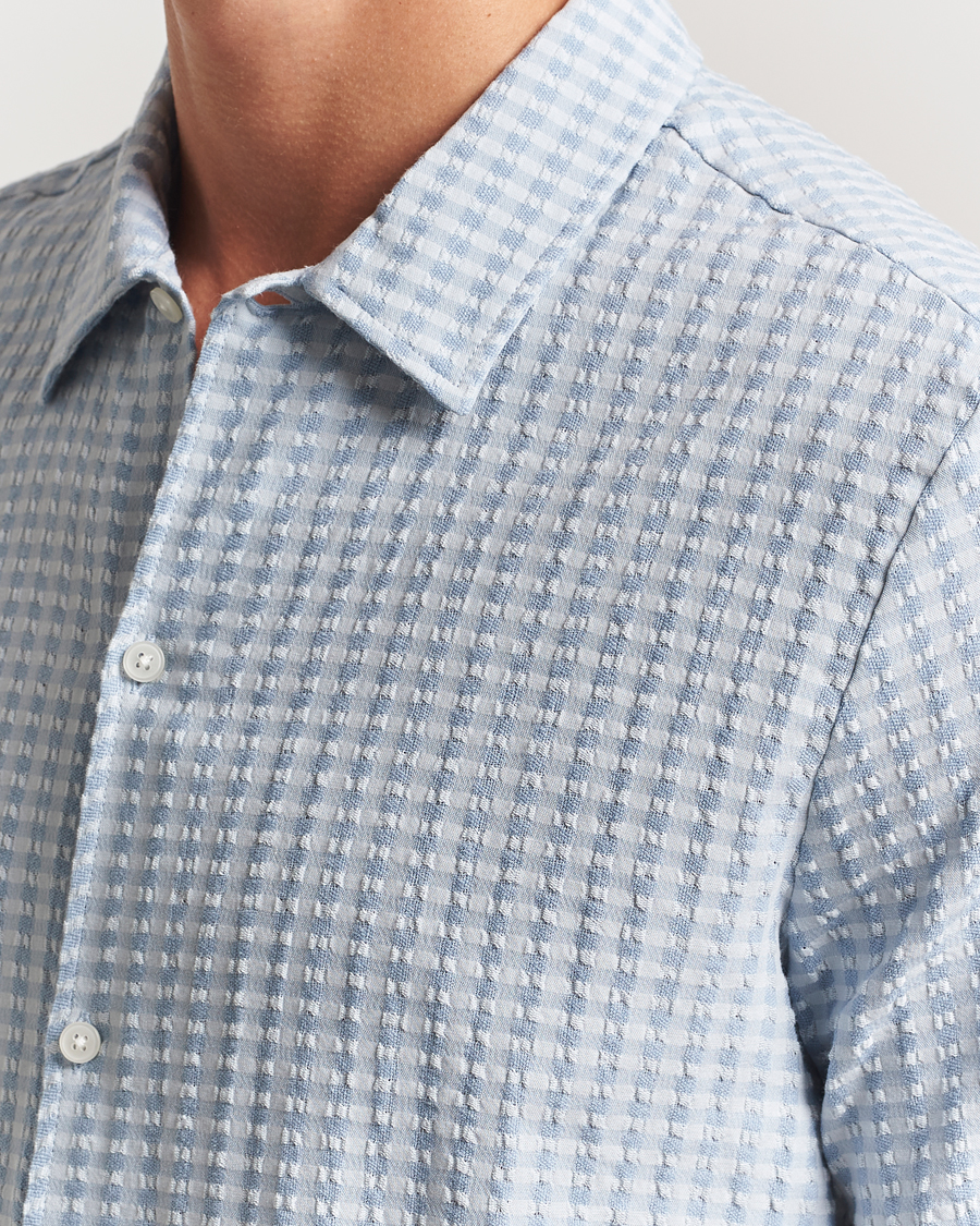Herr | Skjortor | Samsøe Samsøe | Avan Structured Short Sleeve Shirt Gray Dawn