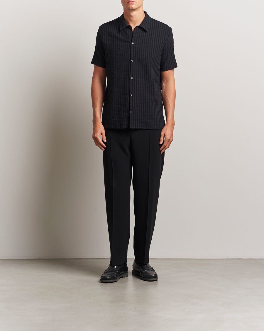 Herr | Skjortor | Samsøe Samsøe | Avan Structured Short Sleeve Shirt Black