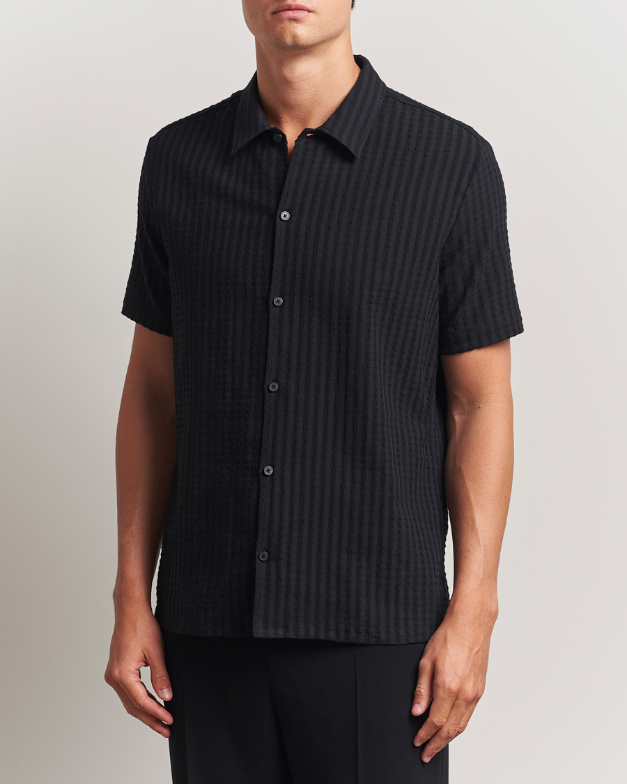 Herr | Skjortor | Samsøe Samsøe | Avan Structured Short Sleeve Shirt Black
