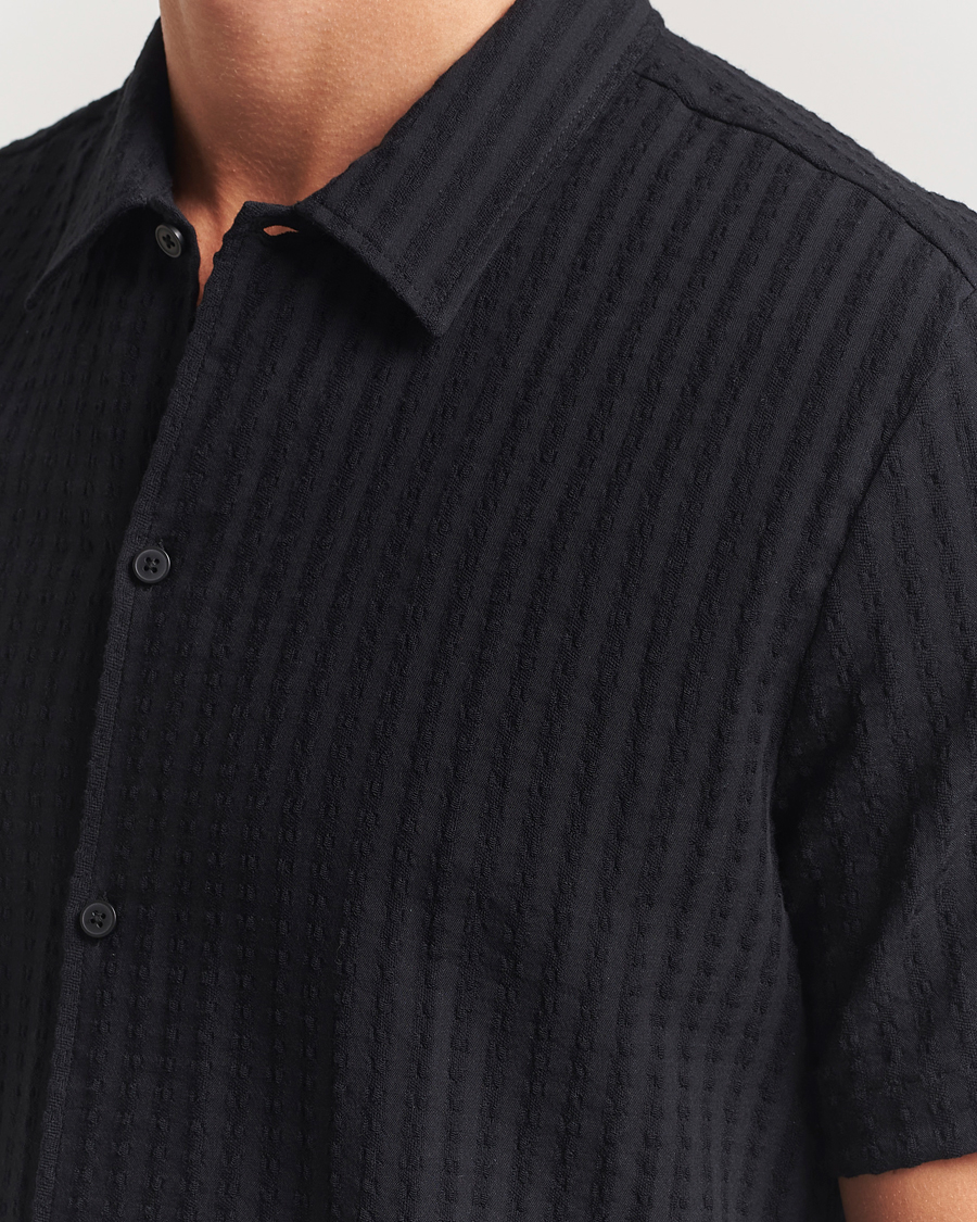 Herr | Skjortor | Samsøe Samsøe | Avan Structured Short Sleeve Shirt Black