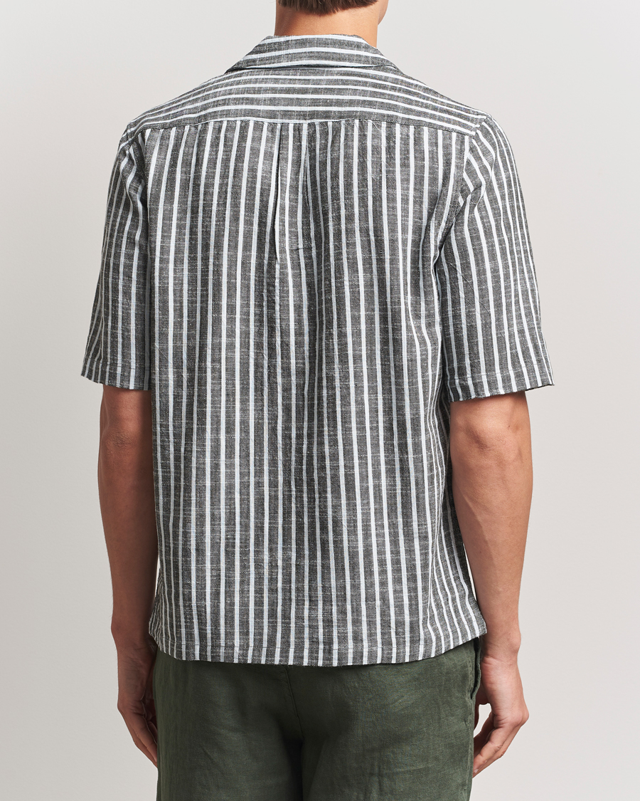 Herr | Skjortor | Samsøe Samsøe | Oscar Striped Short Sleeve Shirt Climbing Ivy