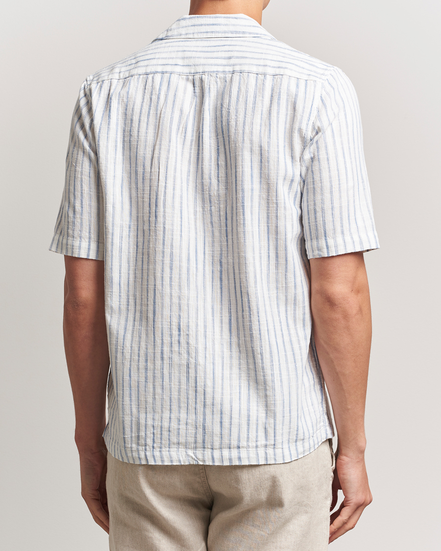 Herr | Skjortor | Samsøe Samsøe | Oscar Striped Short Sleeve Shirt Clear Cream