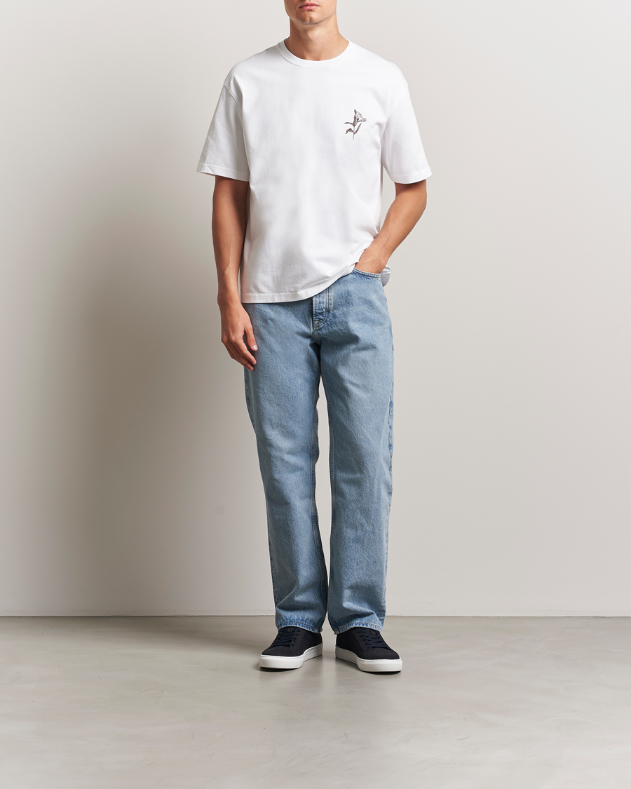 Herr | T-Shirts | Samsøe Samsøe | Printed Lily Crew Neck T-Shirt White