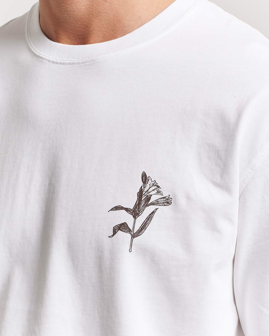 Herr | T-Shirts | Samsøe Samsøe | Printed Lily Crew Neck T-Shirt White