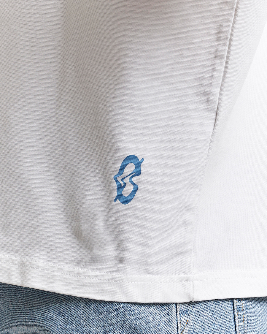 Herr | T-Shirts | Samsøe Samsøe | Printed Swirl Crew Neck T-Shirt White
