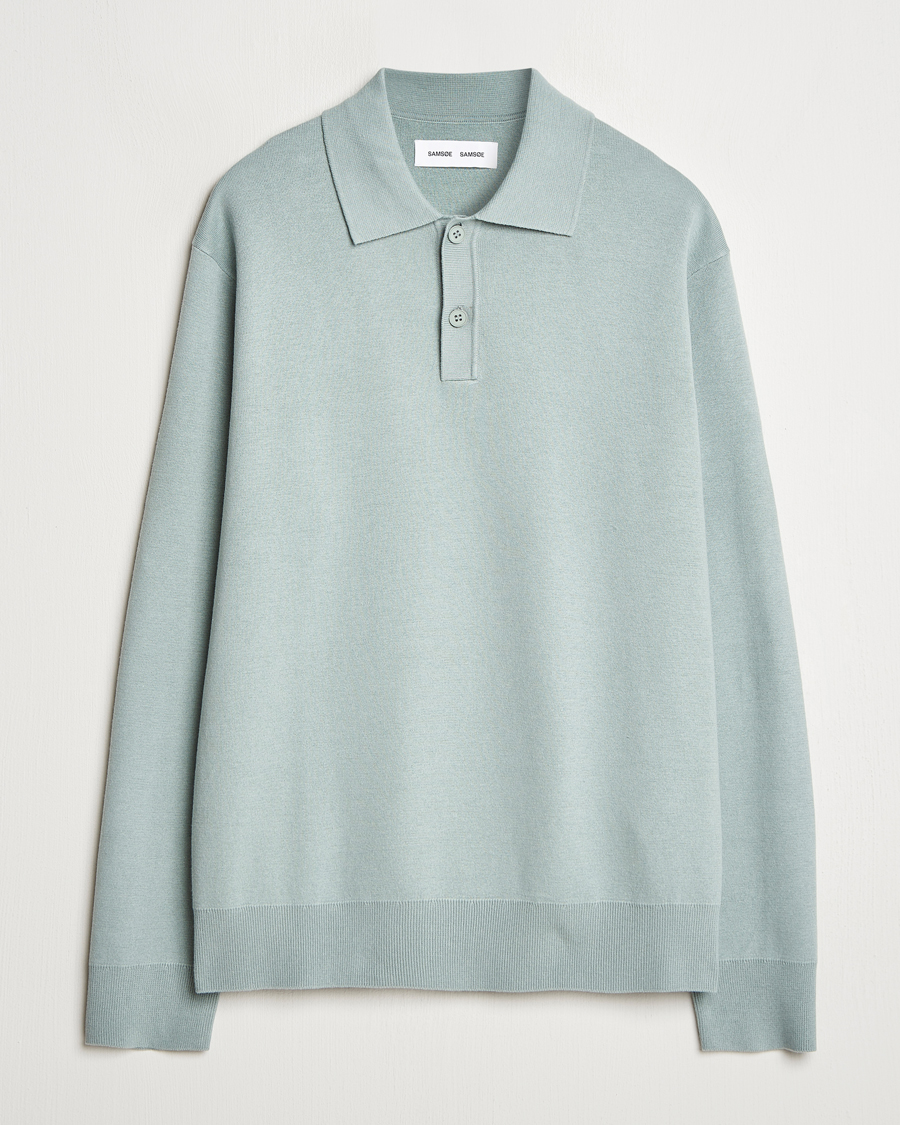 Herr | Tröjor | Samsøe Samsøe | Nino Knitted Polo Abyss Green