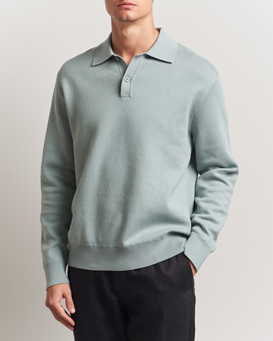 Herr | Tröjor | Samsøe Samsøe | Nino Knitted Polo Abyss Green