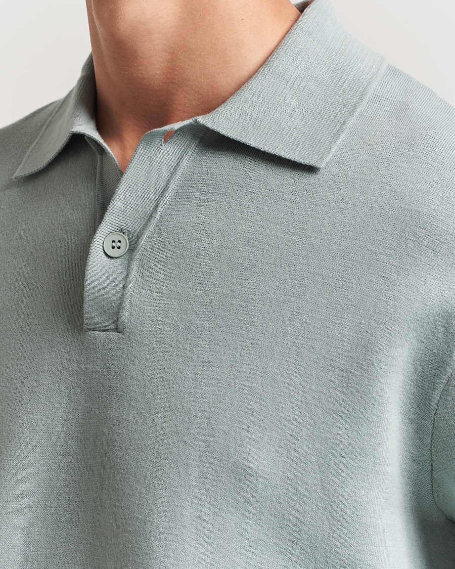 Herr | Tröjor | Samsøe Samsøe | Nino Knitted Polo Abyss Green