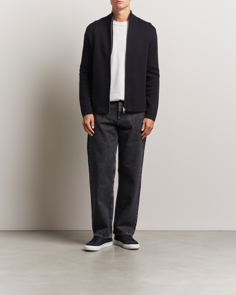 Herr | Tröjor | Samsøe Samsøe | Niklas Full Zip Sweater Black