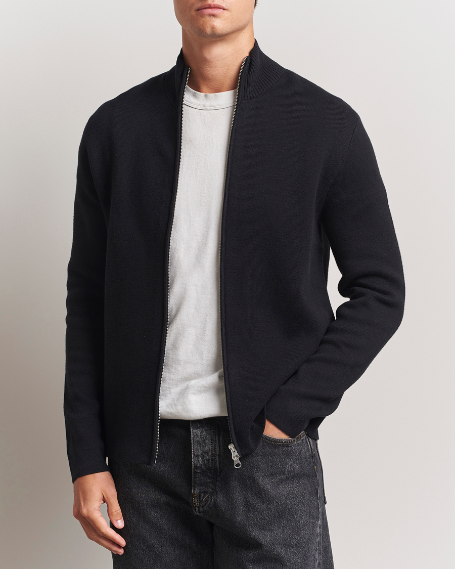 Herr | Tröjor | Samsøe Samsøe | Niklas Full Zip Sweater Black