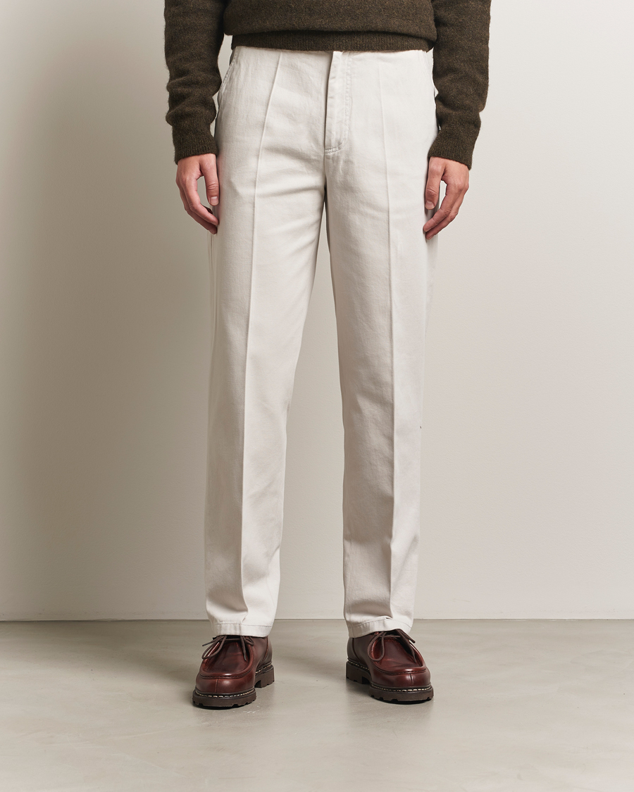 Herr | Byxor | Filippa K | Cotton Chino Trousers Chalk Grey