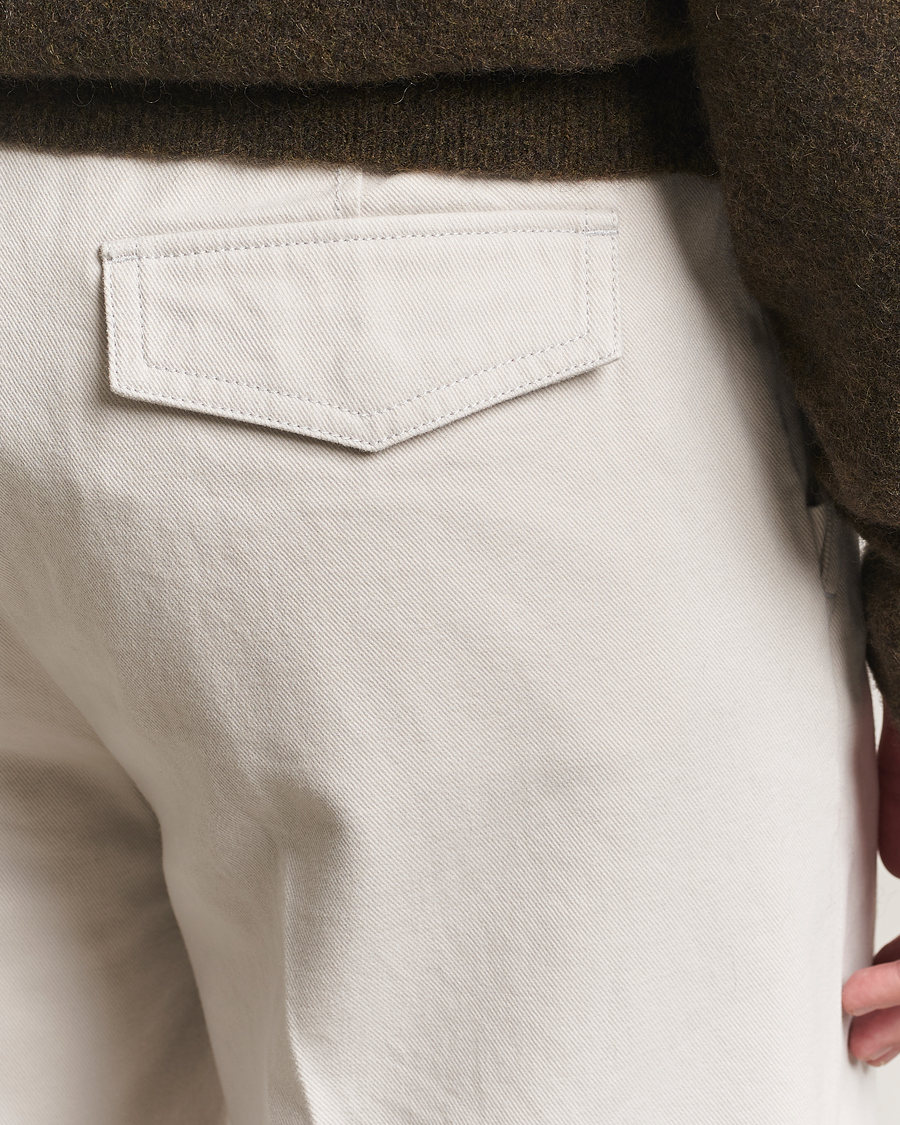 Herr | Byxor | Filippa K | Cotton Chino Trousers Chalk Grey
