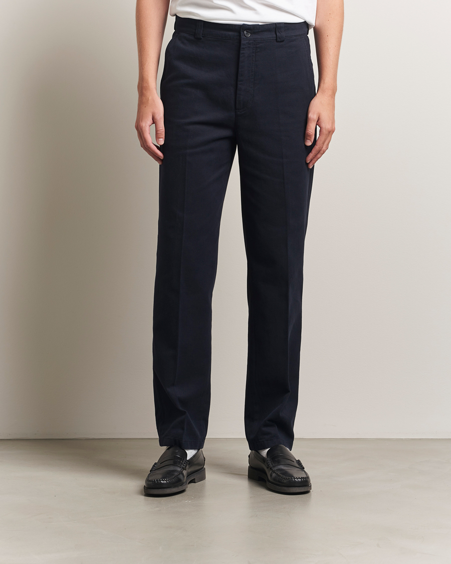 Herr | Byxor | Filippa K | Cotton Chino Trousers Navy