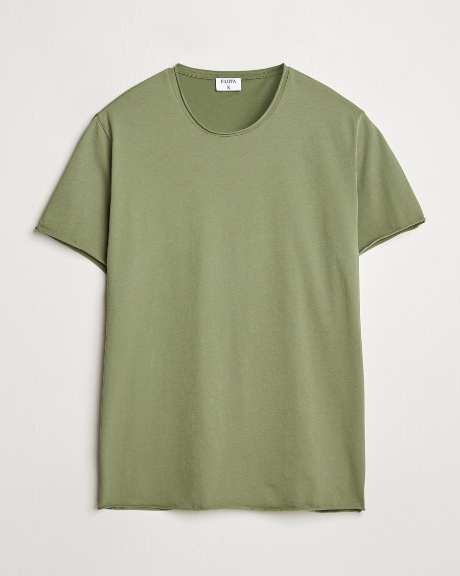 Herr | T-Shirts | Filippa K | Roll Neck Crew Neck T-Shirt Faded Green