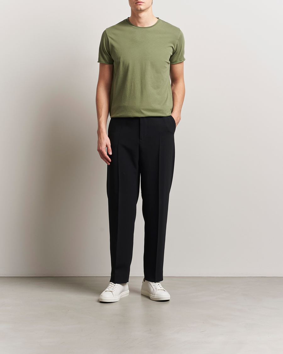 Herr | T-Shirts | Filippa K | Roll Neck Crew Neck T-Shirt Faded Green