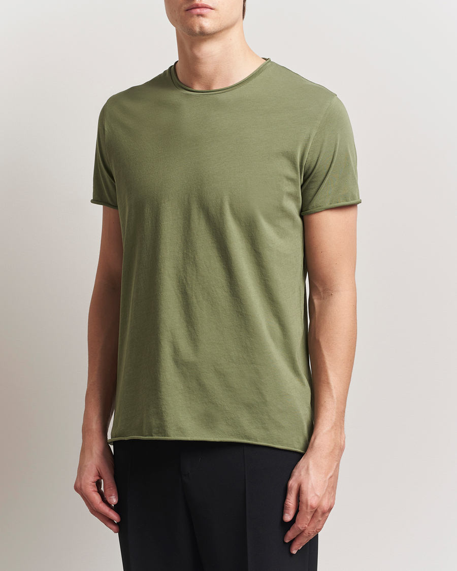 Herr | T-Shirts | Filippa K | Roll Neck Crew Neck T-Shirt Faded Green