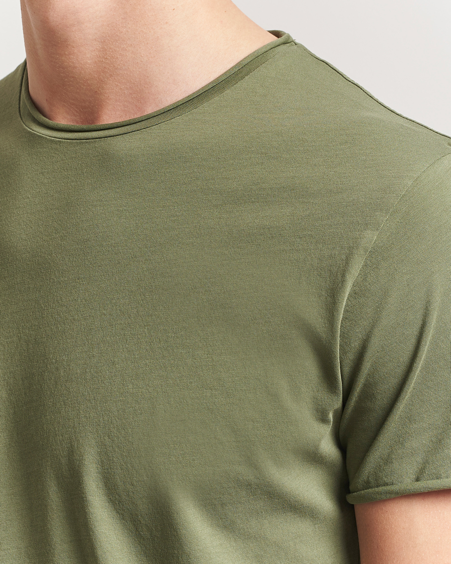 Herr | T-Shirts | Filippa K | Roll Neck Crew Neck T-Shirt Faded Green