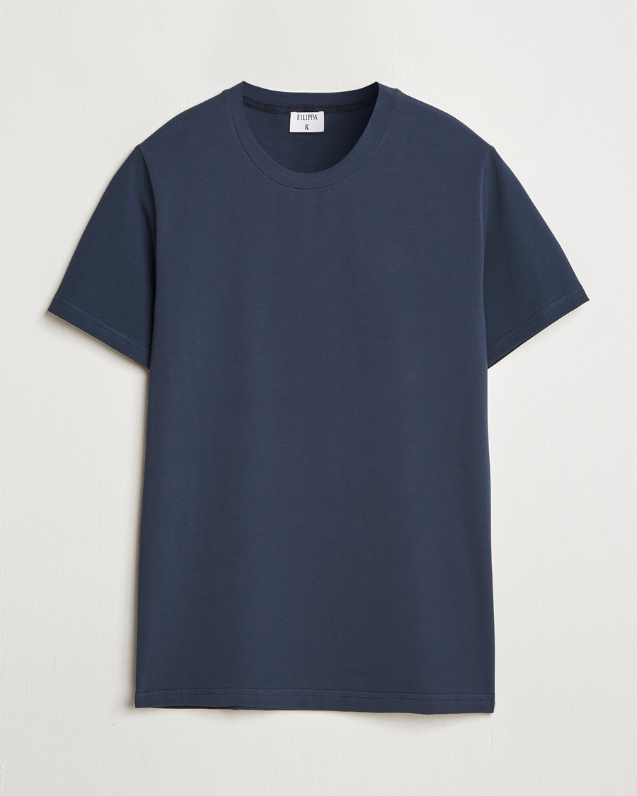 Herr | T-Shirts | Filippa K | Soft Lycra T-Shirt Dusk Blue