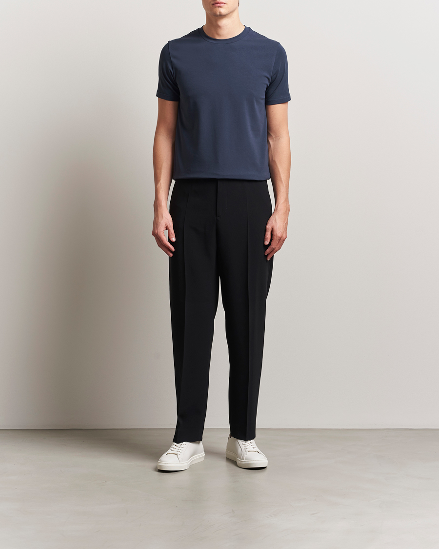 Herr | T-Shirts | Filippa K | Soft Lycra T-Shirt Dusk Blue