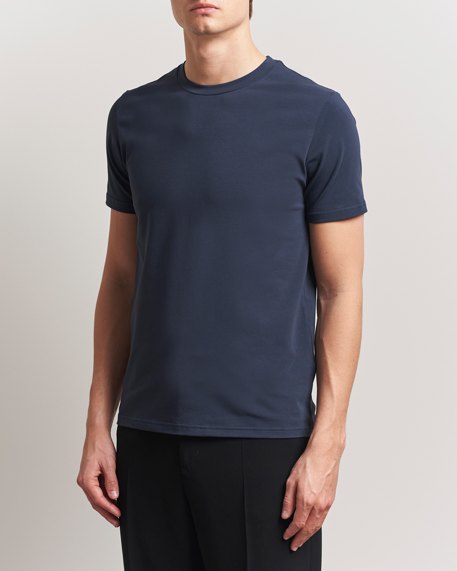 Herr | T-Shirts | Filippa K | Soft Lycra T-Shirt Dusk Blue