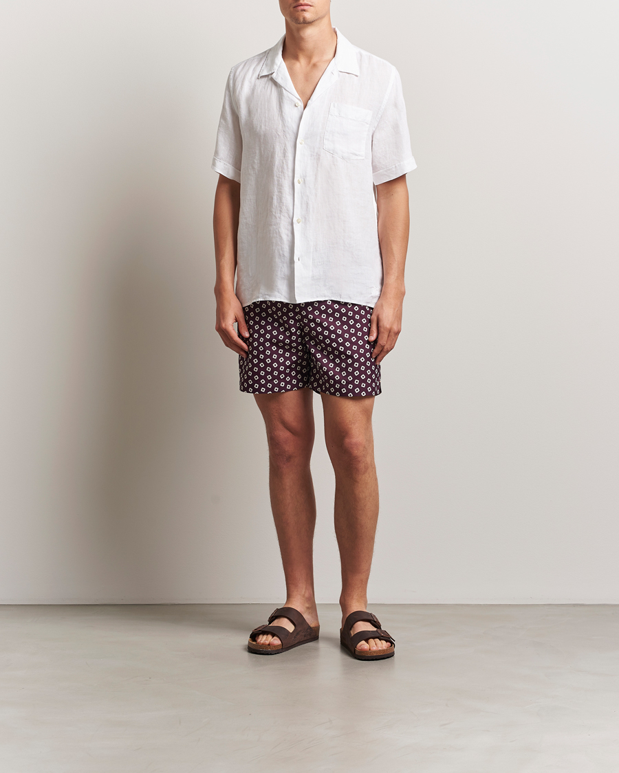 Herr | Badbyxor | Orlebar Brown | Bulldog Lumina Drawcord Swimshorts Damson/Latte
