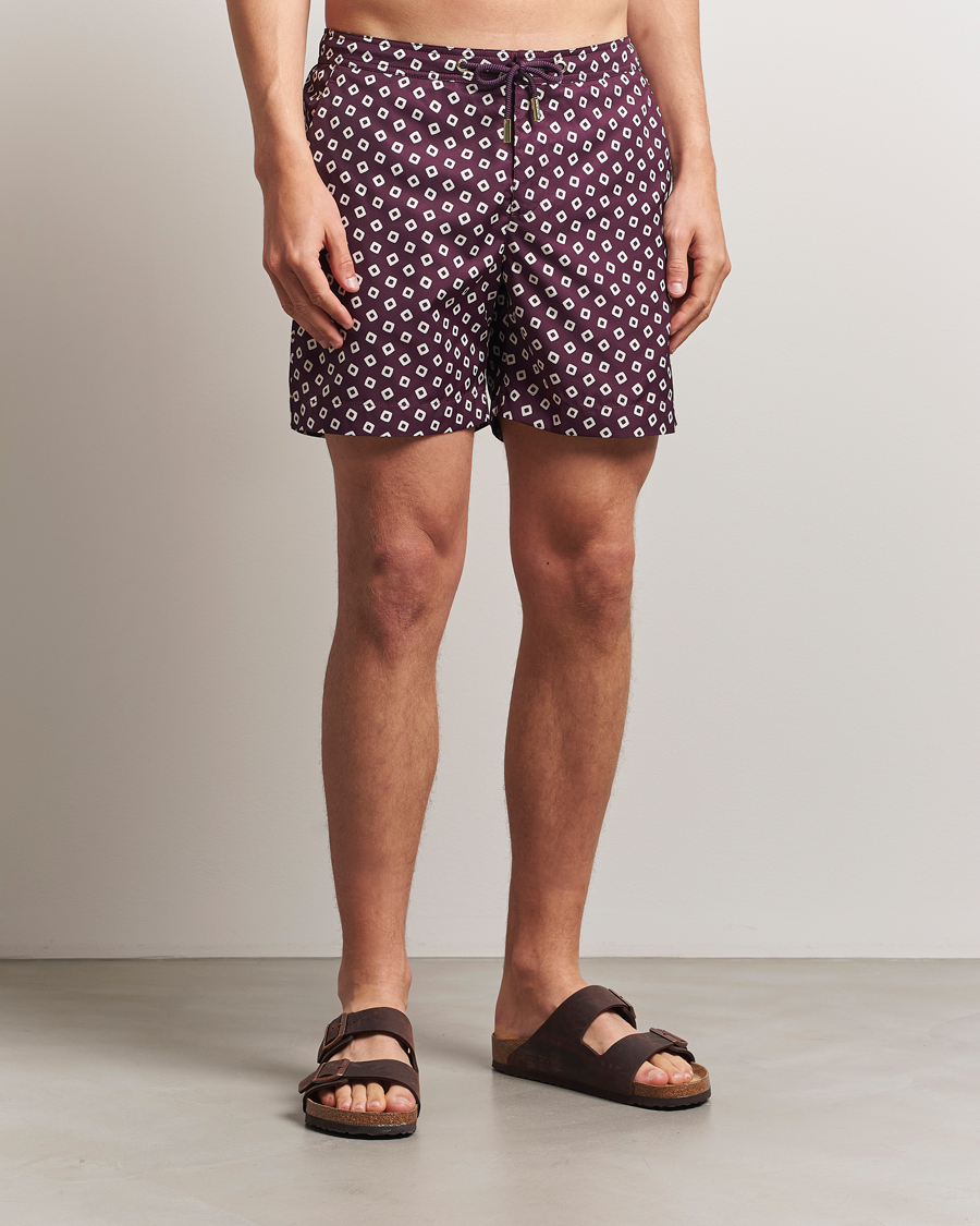 Herr | Badbyxor | Orlebar Brown | Bulldog Lumina Drawcord Swimshorts Damson/Latte