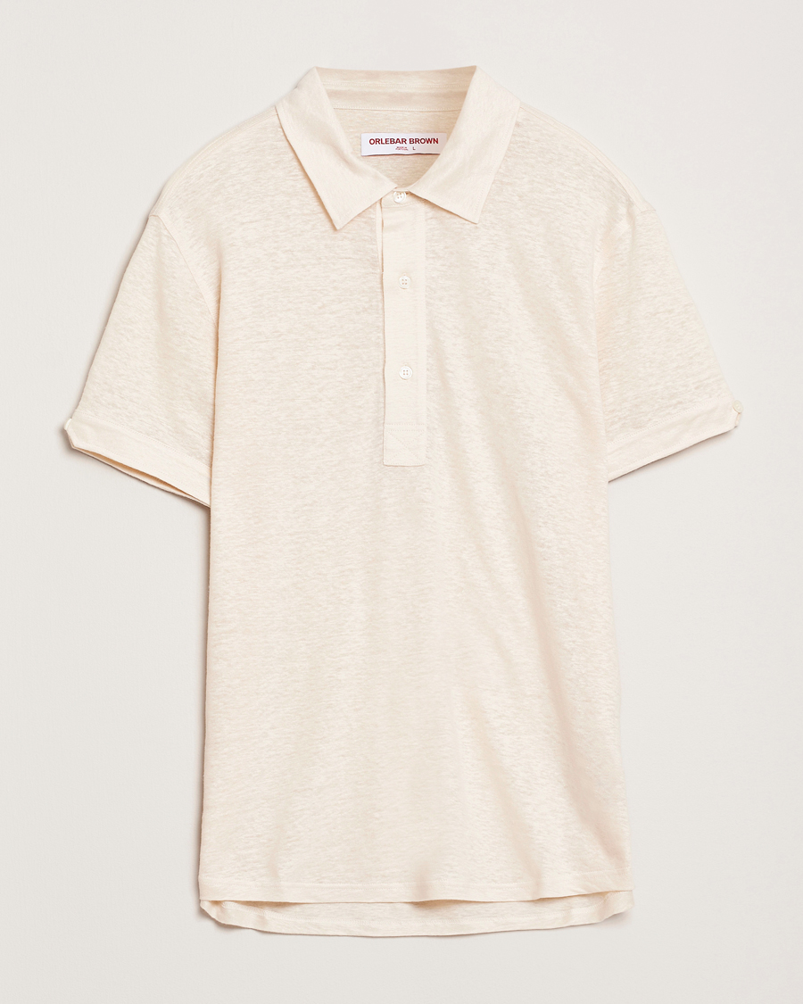 Herr | Pikéer | Orlebar Brown | Sebastian Linen Polo Latte