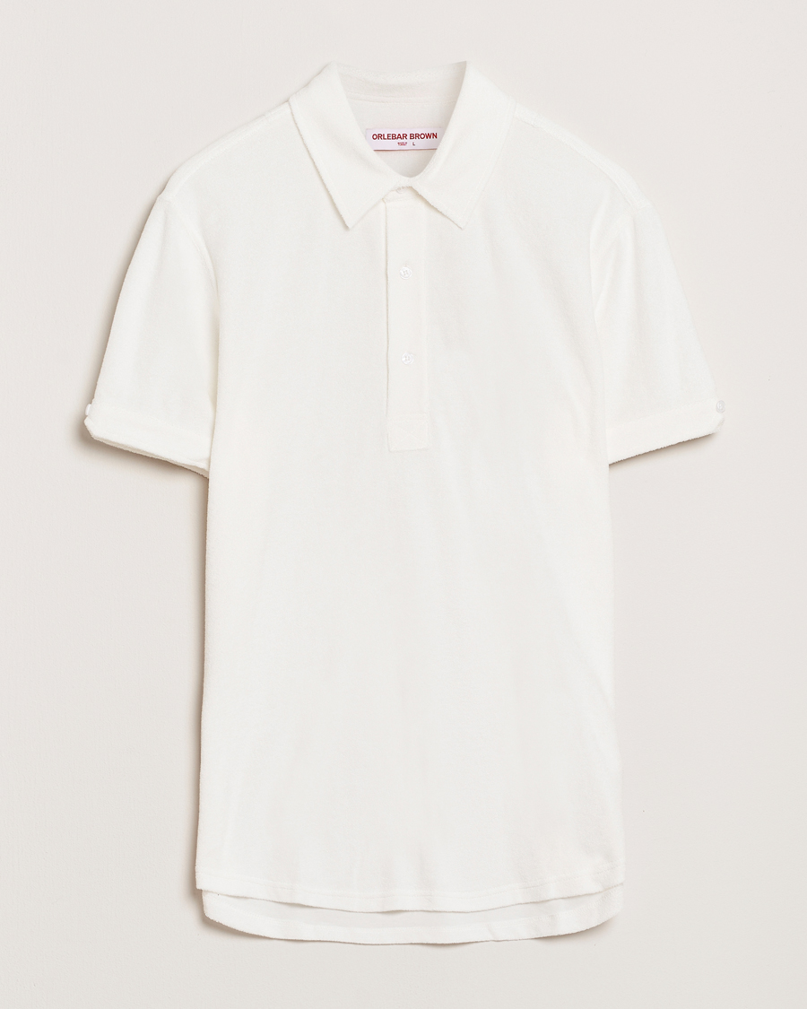 Herr | Pikéer | Orlebar Brown | Sebastian Tailored Towelling Polo White