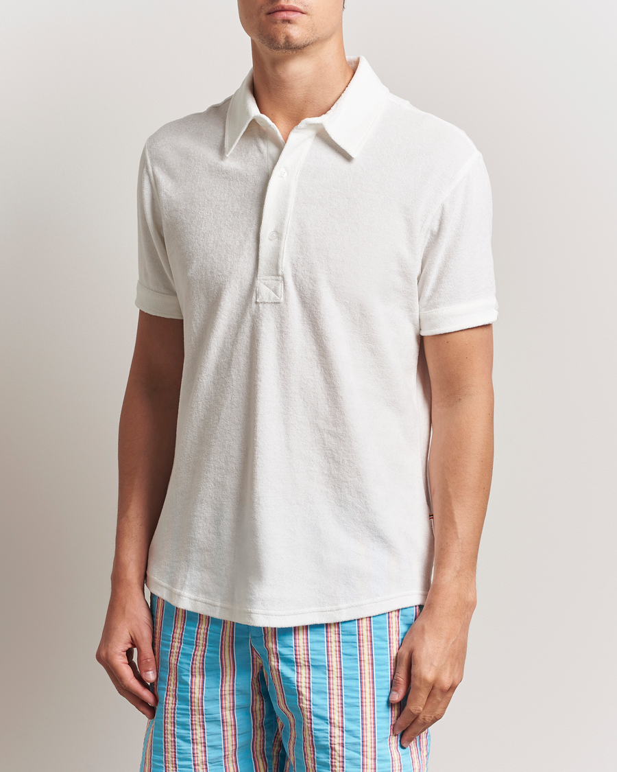 Herr | Pikéer | Orlebar Brown | Sebastian Tailored Towelling Polo White