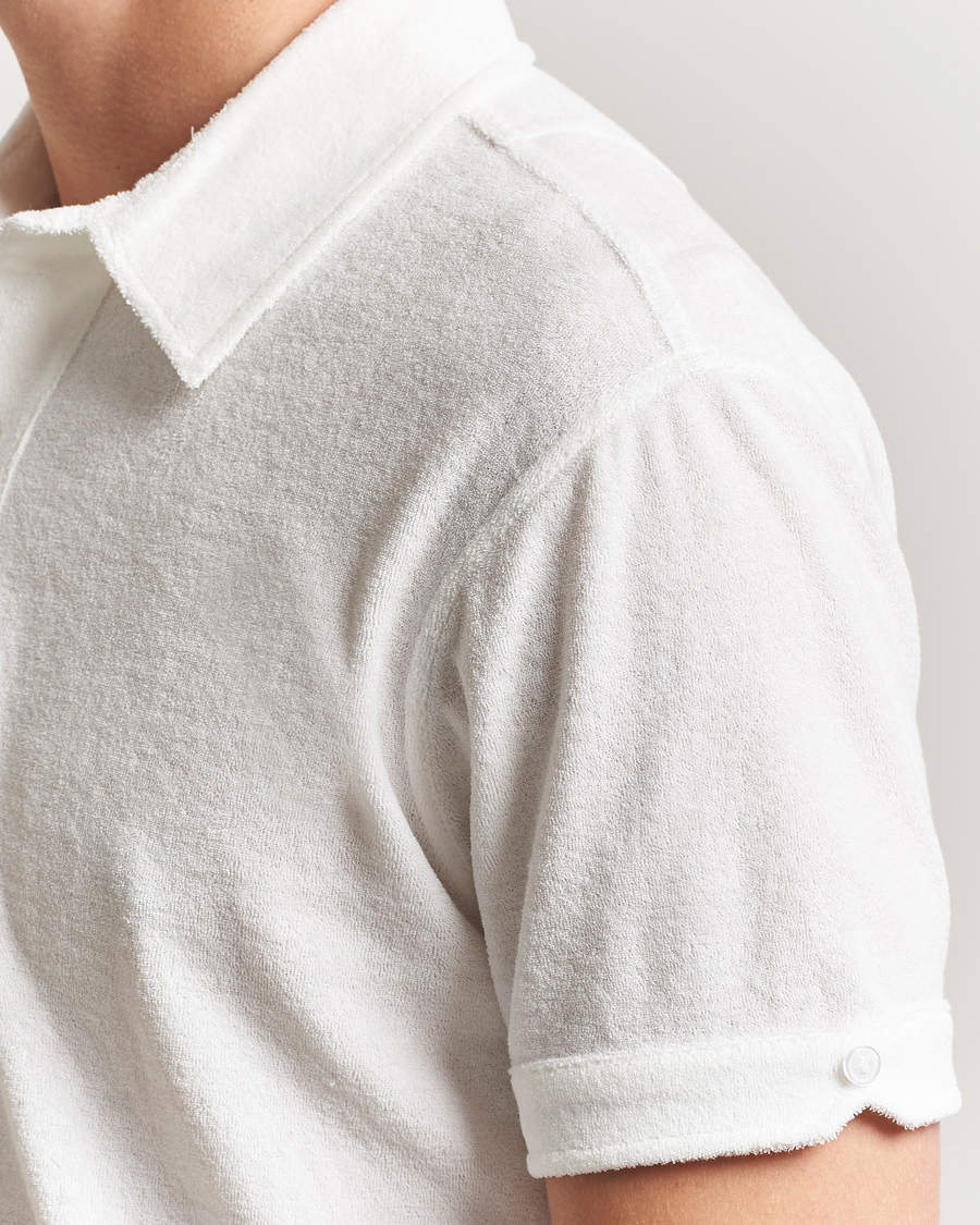 Herr | Pikéer | Orlebar Brown | Sebastian Tailored Towelling Polo White