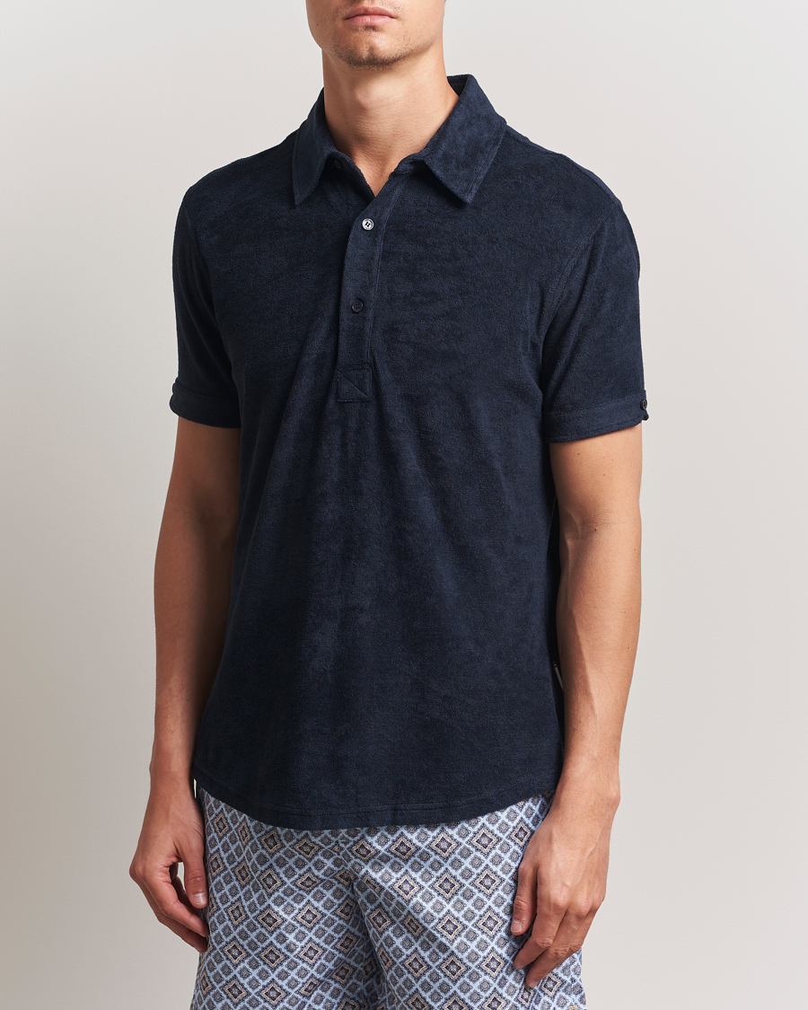 Herr | Pikéer | Orlebar Brown | Sebastian Tailored Towelling Polo Night Iris