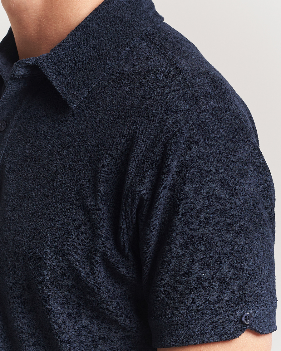 Herr | Pikéer | Orlebar Brown | Sebastian Tailored Towelling Polo Night Iris