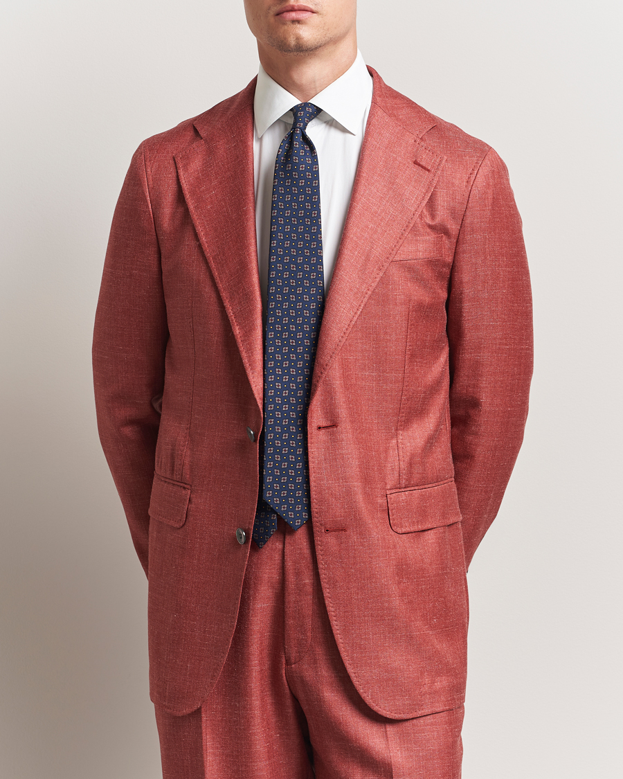 Herr | Kavajer | Oscar Jacobson | Fellow EVO Wool/Silk/Linen Blazer Red