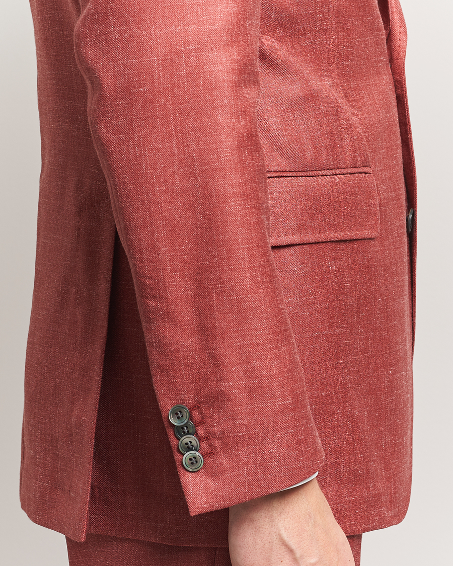 Herr | Kavajer | Oscar Jacobson | Fellow EVO Wool/Silk/Linen Blazer Red