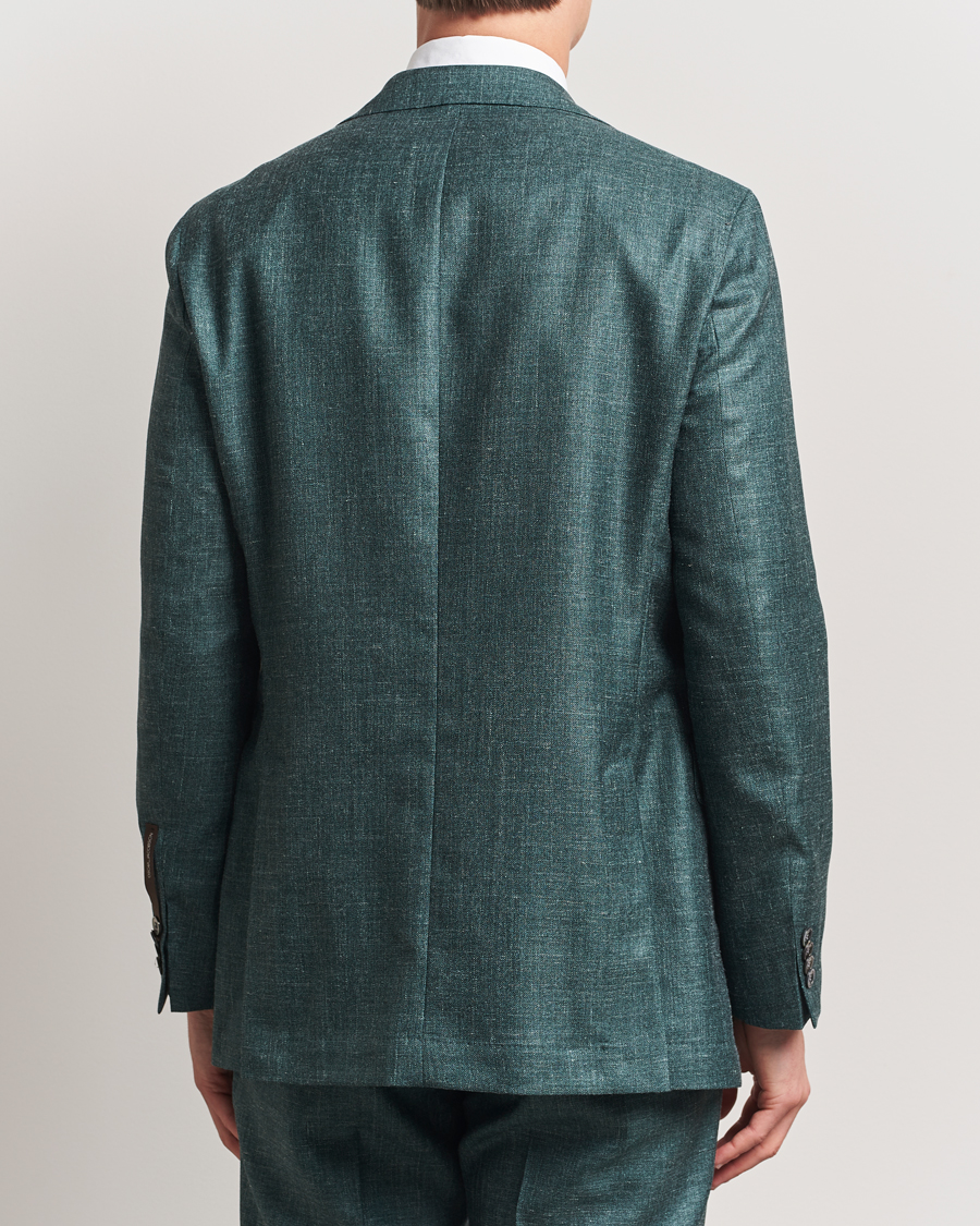 Herr | Kavajer | Oscar Jacobson | Fellow EVO Wool/Silk/Linen Blazer Green