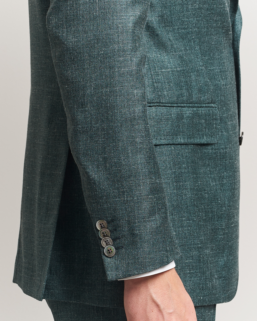 Herr | Kavajer | Oscar Jacobson | Fellow EVO Wool/Silk/Linen Blazer Green