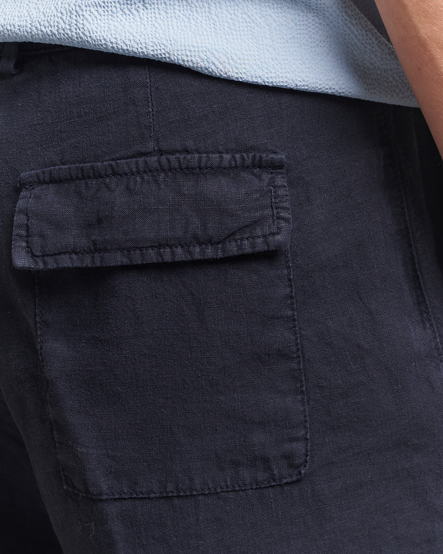 Herr | Shorts | Oscar Jacobson | James Casual Linen Shorts Navy
