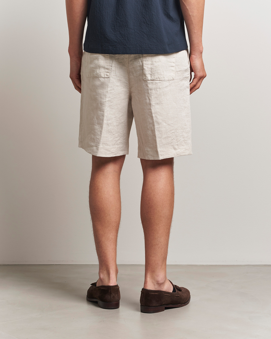 Herr | Shorts | Oscar Jacobson | James Casual Linen Shorts Cream
