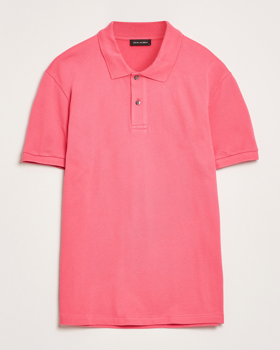 Herr | Pikéer | Oscar Jacobson | Alex Cotton Polo Cinfandel Red