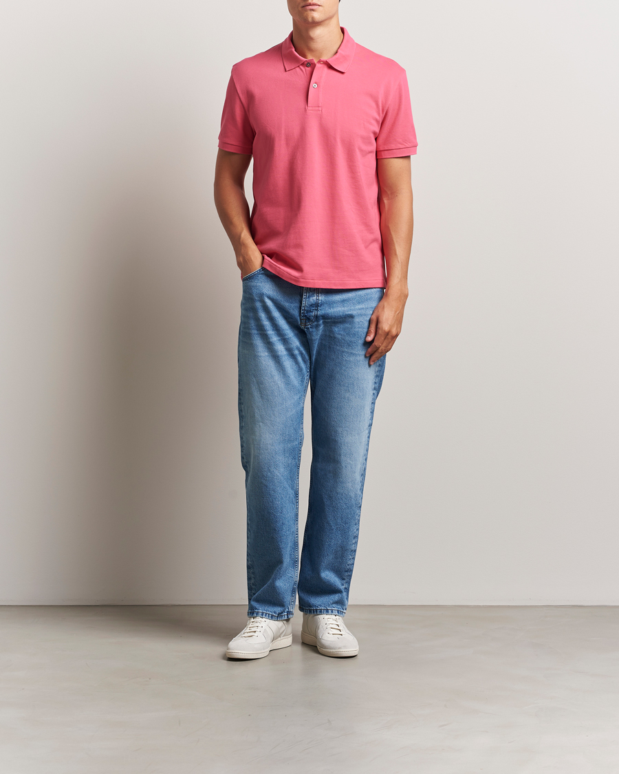 Herr | Pikéer | Oscar Jacobson | Alex Cotton Polo Cinfandel Red