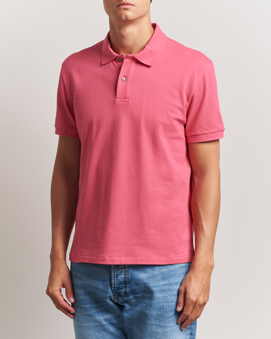 Herr | Pikéer | Oscar Jacobson | Alex Cotton Polo Cinfandel Red
