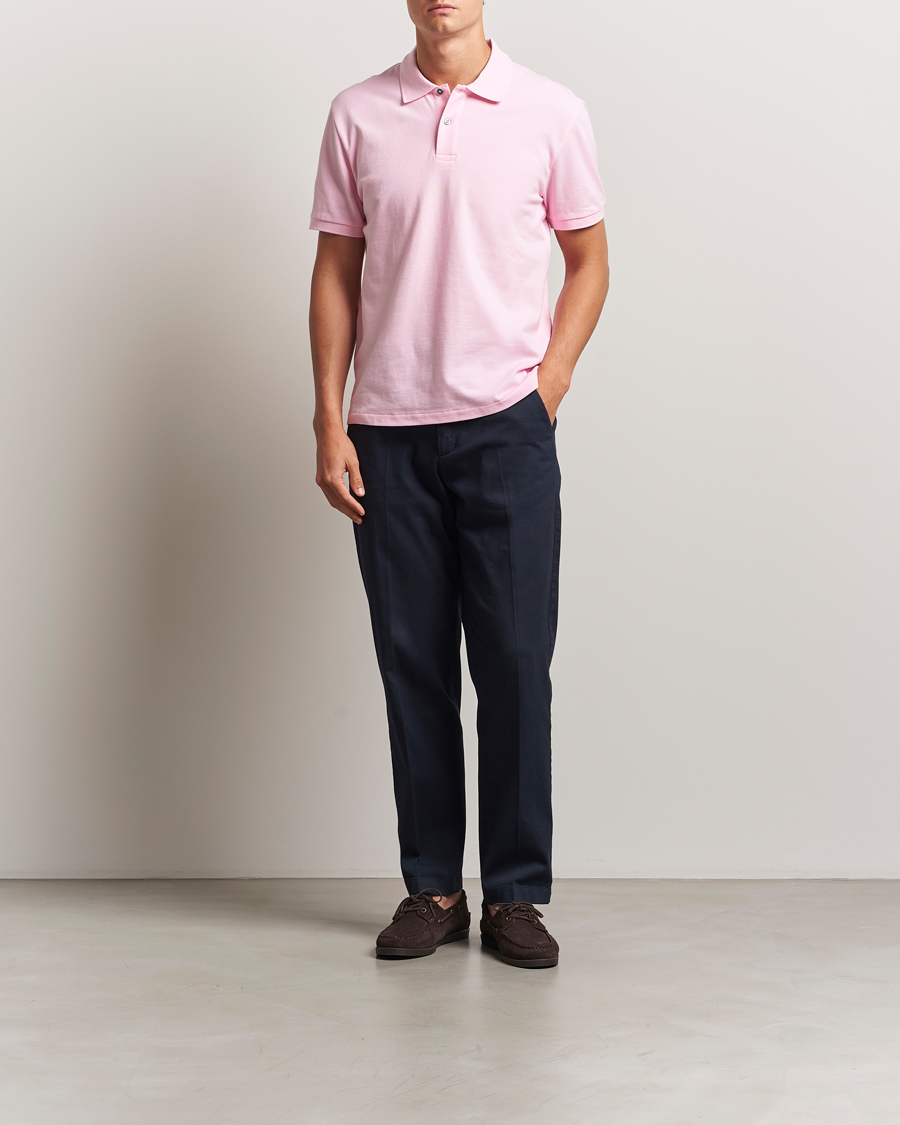 Herr | Pikéer | Oscar Jacobson | Alex Cotton Polo Pink