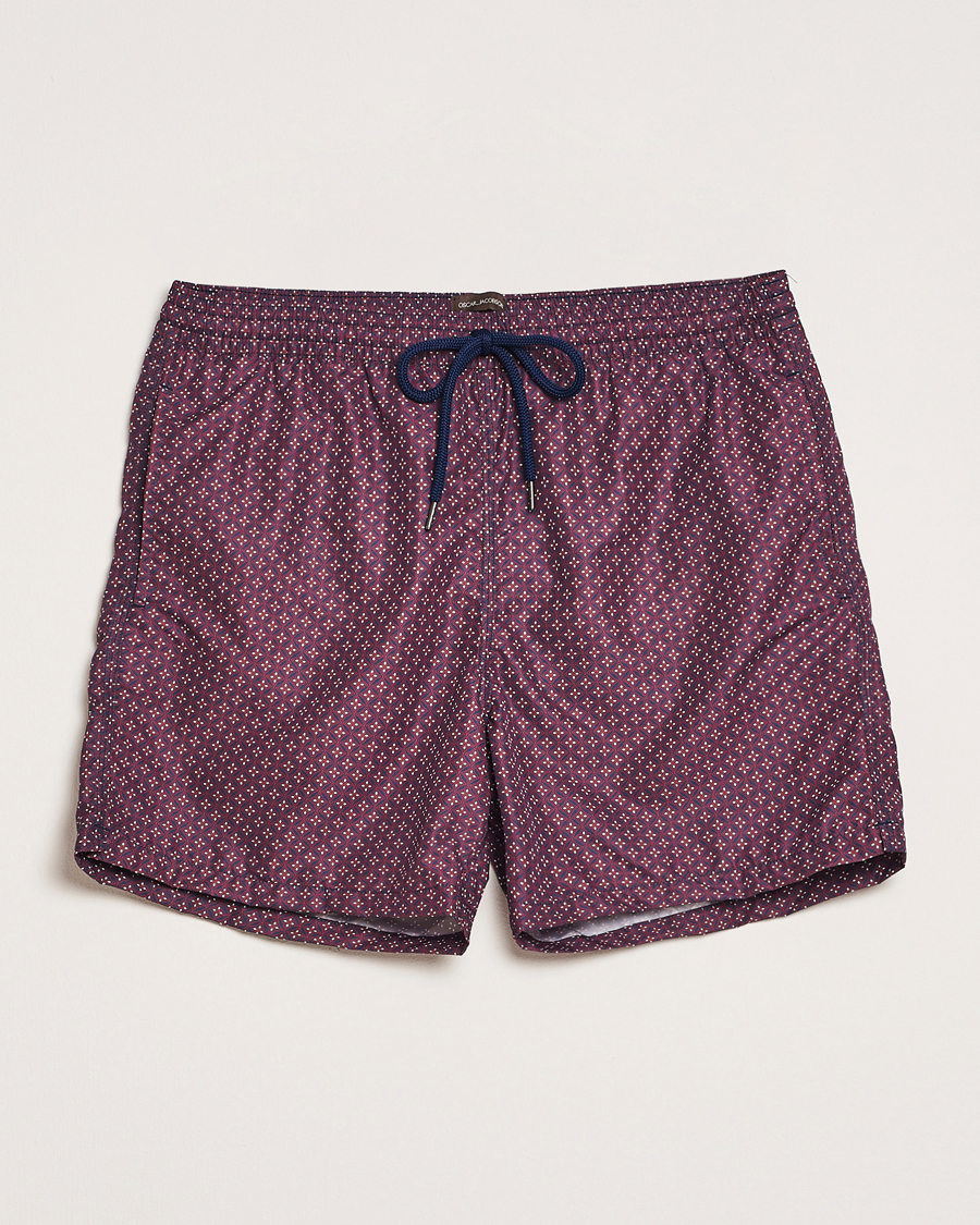 Herr | Badbyxor | Oscar Jacobson | Printed Swimshorts Red/Navy