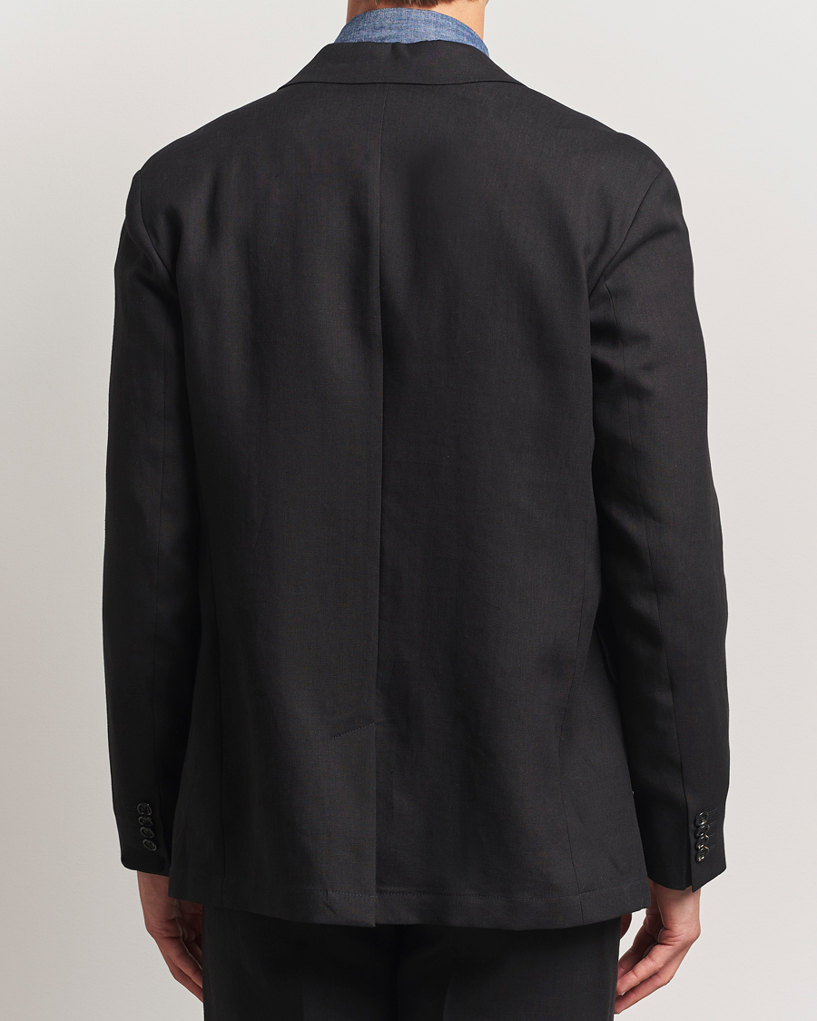 Herr | Kavajer | J.Lindeberg | Alban Unlined Super Linen Blazer Black
