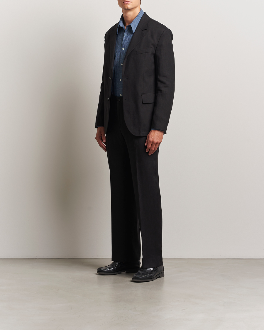 Herr | Byxor | J.Lindeberg | Gabi Super Linen Pants Black