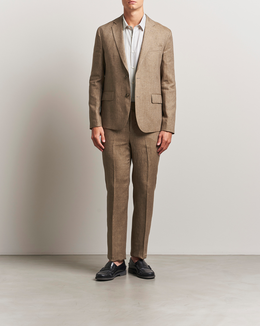 Herr | Kavajer | J.Lindeberg | Elton Unlined Super Linen Blazer Nutmeg
