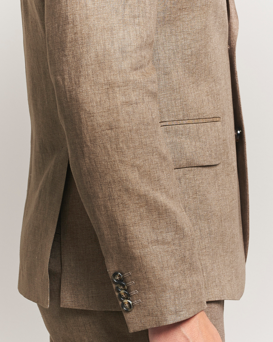 Herr | Kavajer | J.Lindeberg | Elton Unlined Super Linen Blazer Nutmeg