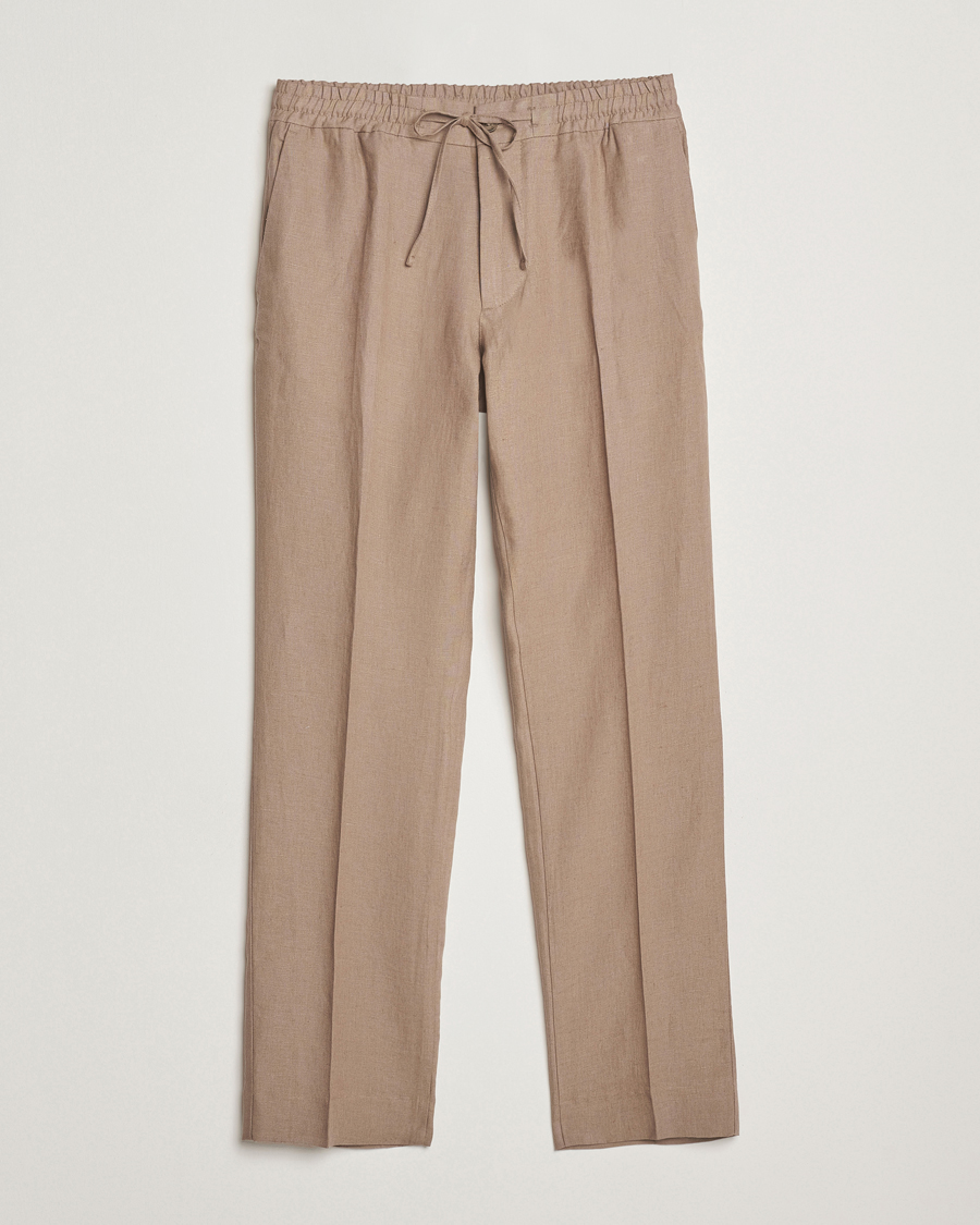 Herr | Byxor | J.Lindeberg | Soren Drape Linen Pants Nutmeg