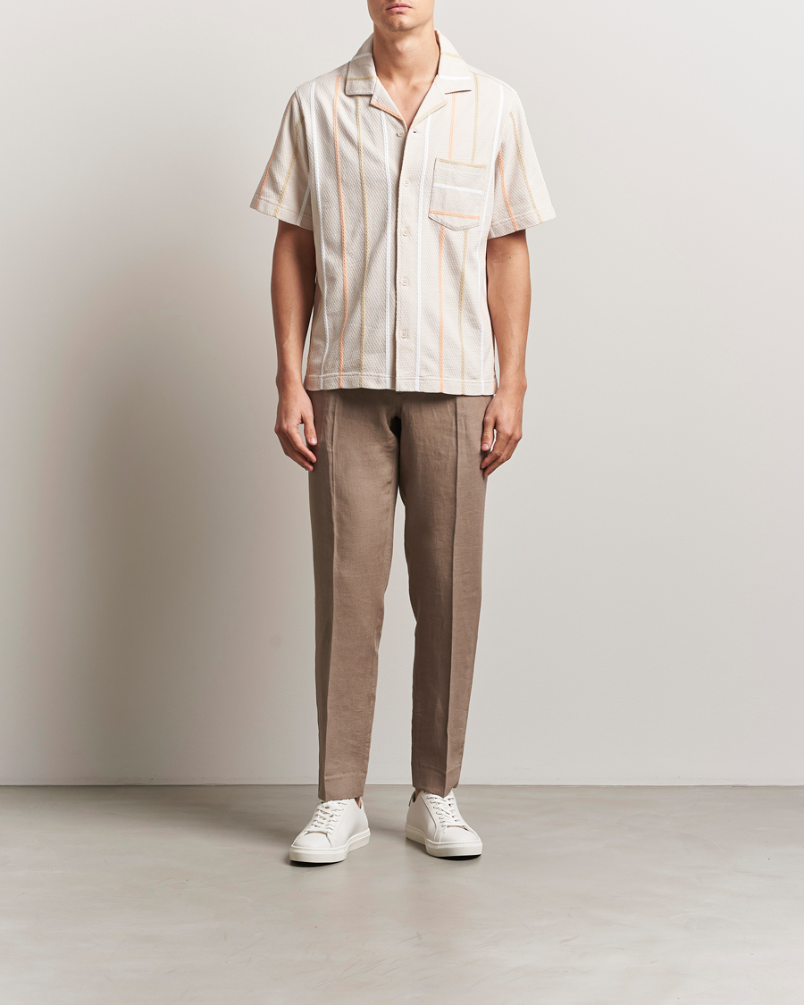 Herr | Byxor | J.Lindeberg | Soren Drape Linen Pants Nutmeg